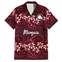 Personalised Cook Islands Mangaia Hawaiian Shirt Tiare Maori Polynesian Waves Tattoo