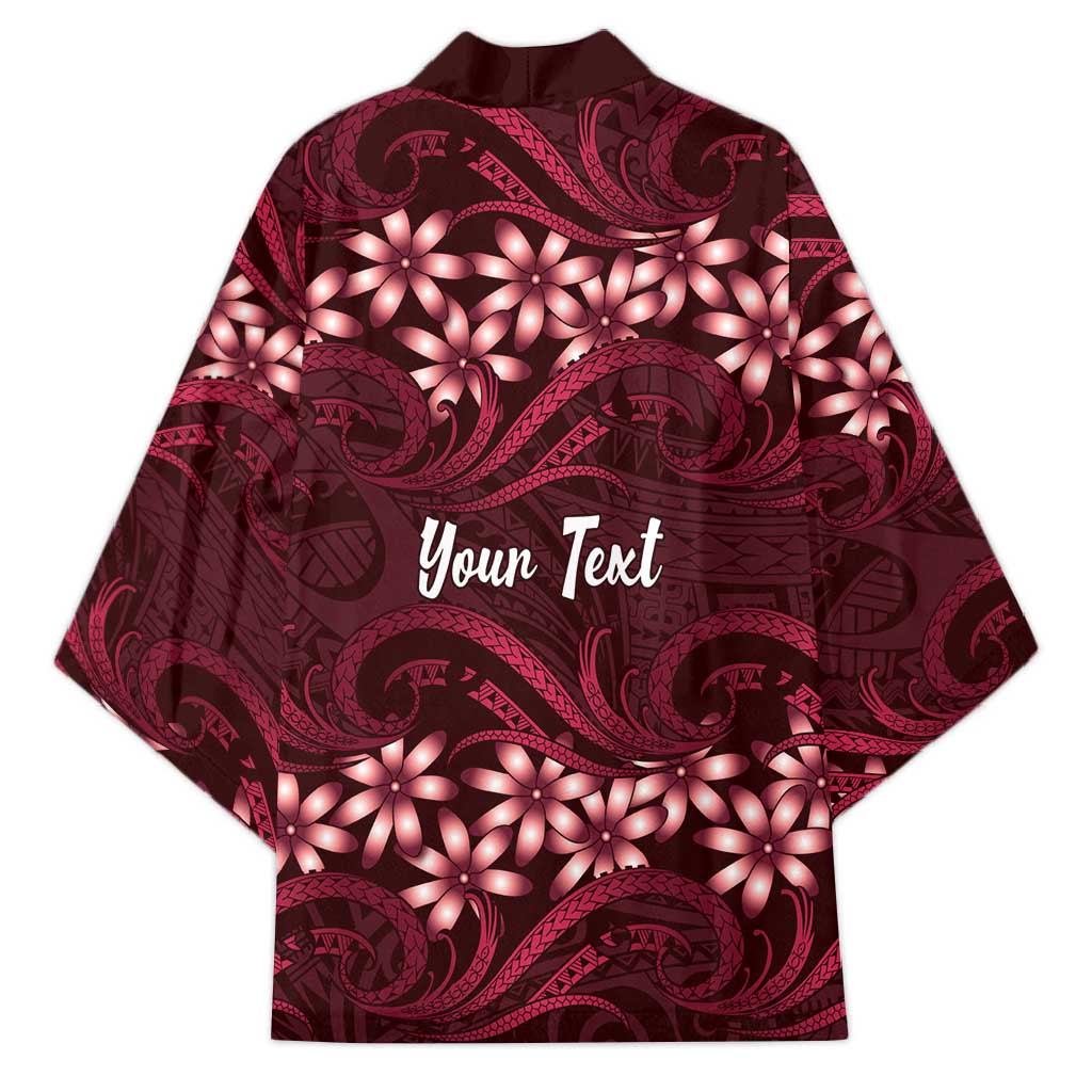 Personalised Cook Islands Mangaia Kimono Tiare Maori Polynesian Waves Tattoo