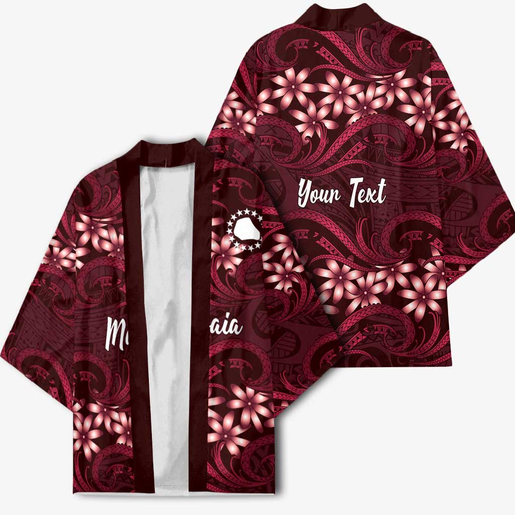 Personalised Cook Islands Mangaia Kimono Tiare Maori Polynesian Waves Tattoo