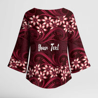 Personalised Cook Islands Mangaia Kimono Sleeve Blouse Tiare Maori Polynesian Waves Tattoo LT14 - Polynesian Pride