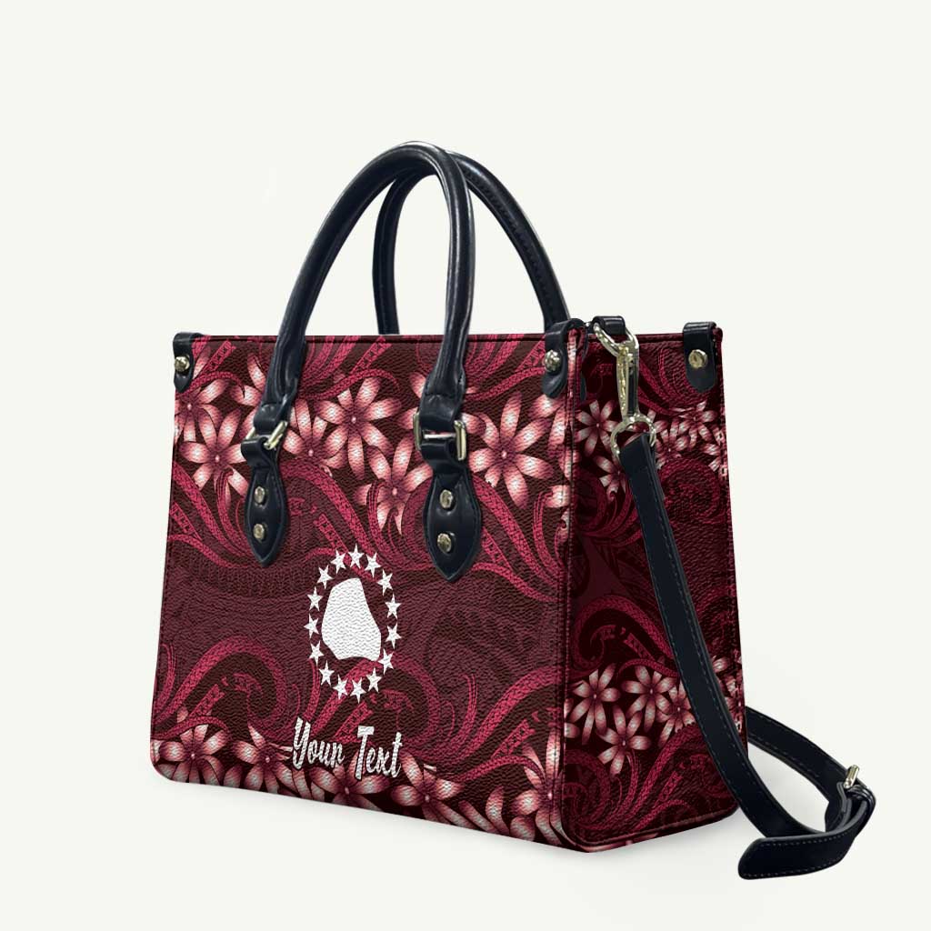Personalised Cook Islands Mangaia Leather Bag Tiare Maori Polynesian Waves Tattoo
