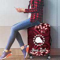 Personalised Cook Islands Mangaia Luggage Cover Tiare Maori Polynesian Waves Tattoo LT14 - Polynesian Pride