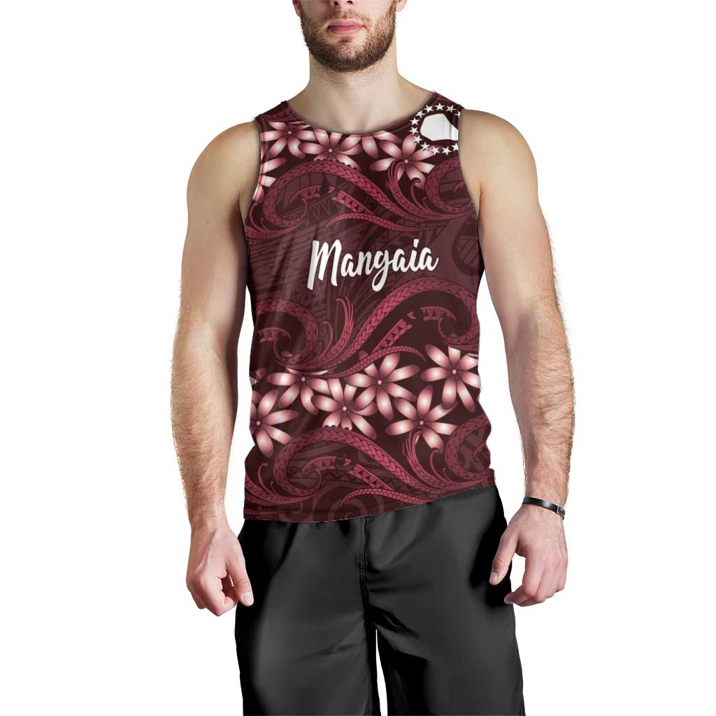 Personalised Cook Islands Mangaia Men Tank Top Tiare Maori Polynesian Waves Tattoo LT14 - Polynesian Pride