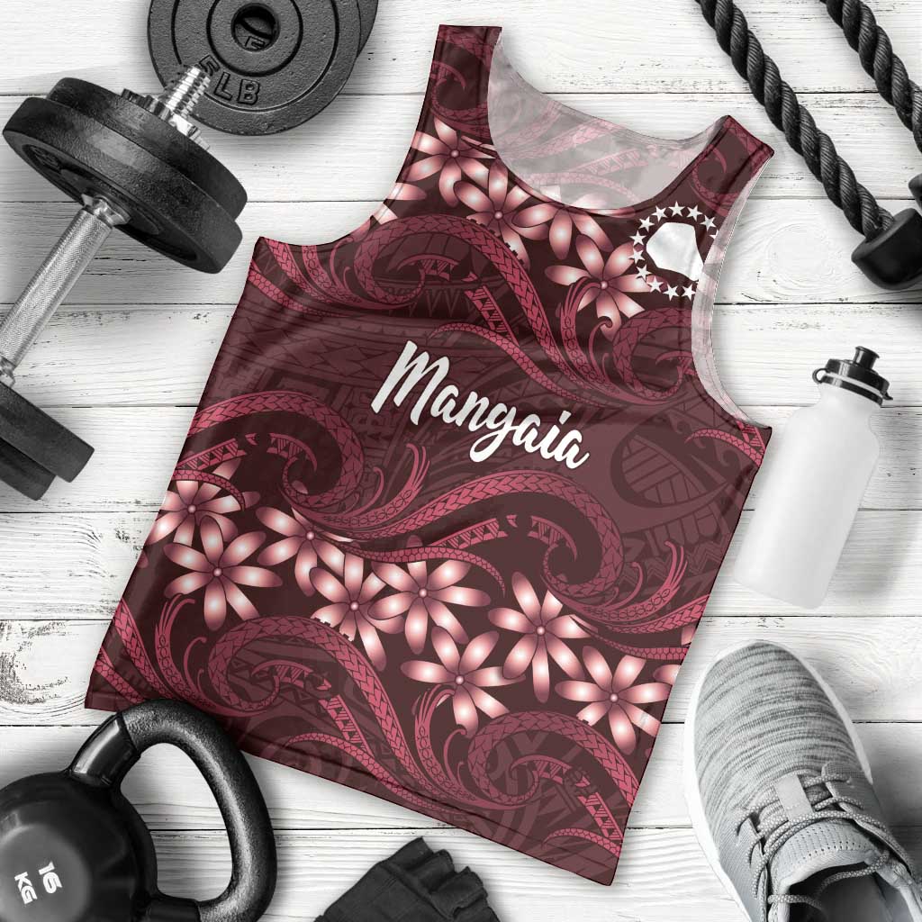 Personalised Cook Islands Mangaia Men Tank Top Tiare Maori Polynesian Waves Tattoo LT14 - Polynesian Pride