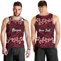 Personalised Cook Islands Mangaia Men Tank Top Tiare Maori Polynesian Waves Tattoo LT14 - Polynesian Pride