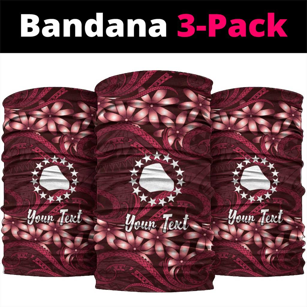 Personalised Cook Islands Mangaia Neck Gaiter Tiare Maori Polynesian Waves Tattoo