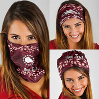 Personalised Cook Islands Mangaia Neck Gaiter Tiare Maori Polynesian Waves Tattoo LT14 - Polynesian Pride