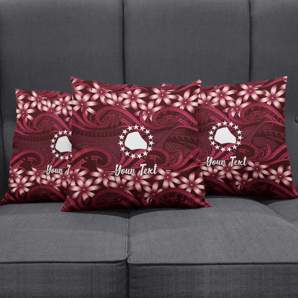 Personalised Cook Islands Mangaia Pillow Cover Tiare Maori Polynesian Waves Tattoo LT14 - Polynesian Pride