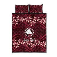Personalised Cook Islands Mangaia Quilt Bed Set Tiare Maori Polynesian Waves Tattoo LT14 - Polynesian Pride