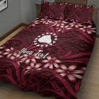 Personalised Cook Islands Mangaia Quilt Bed Set Tiare Maori Polynesian Waves Tattoo LT14 - Polynesian Pride
