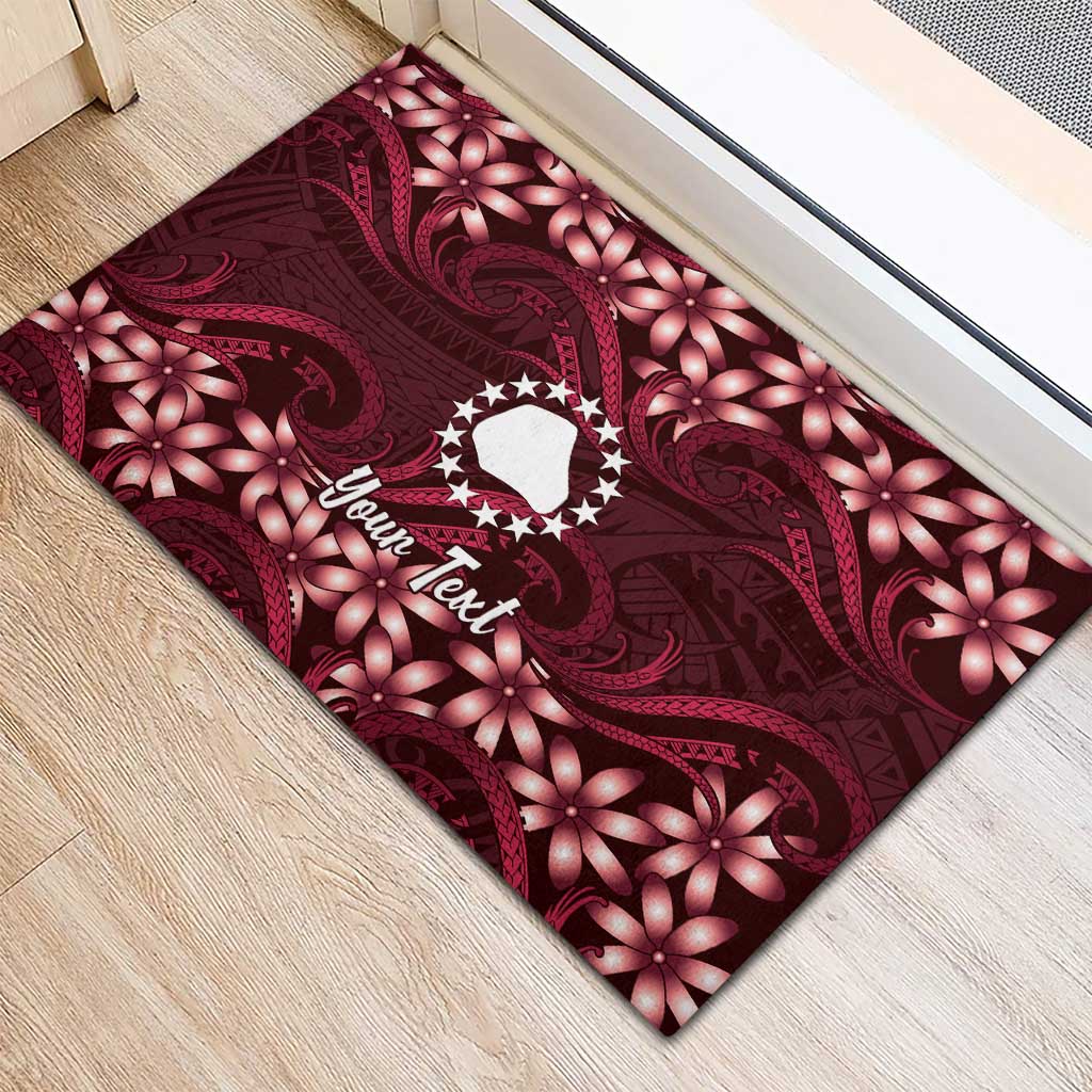 Personalised Cook Islands Mangaia Rubber Doormat Tiare Maori Polynesian Waves Tattoo LT14 - Polynesian Pride