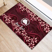 Personalised Cook Islands Mangaia Rubber Doormat Tiare Maori Polynesian Waves Tattoo LT14 - Polynesian Pride