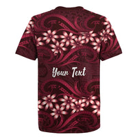 Personalised Cook Islands Mangaia Rugby Jersey Tiare Maori Polynesian Waves Tattoo LT14 - Polynesian Pride