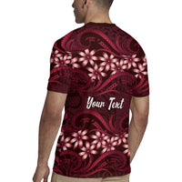 Personalised Cook Islands Mangaia Rugby Jersey Tiare Maori Polynesian Waves Tattoo LT14 - Polynesian Pride