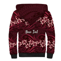 Personalised Cook Islands Mangaia Sherpa Hoodie Tiare Maori Polynesian Waves Tattoo LT14 - Polynesian Pride