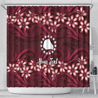 Personalised Cook Islands Mangaia Shower Curtain Tiare Maori Polynesian Waves Tattoo LT14 - Polynesian Pride