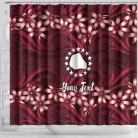 Personalised Cook Islands Mangaia Shower Curtain Tiare Maori Polynesian Waves Tattoo LT14 - Polynesian Pride