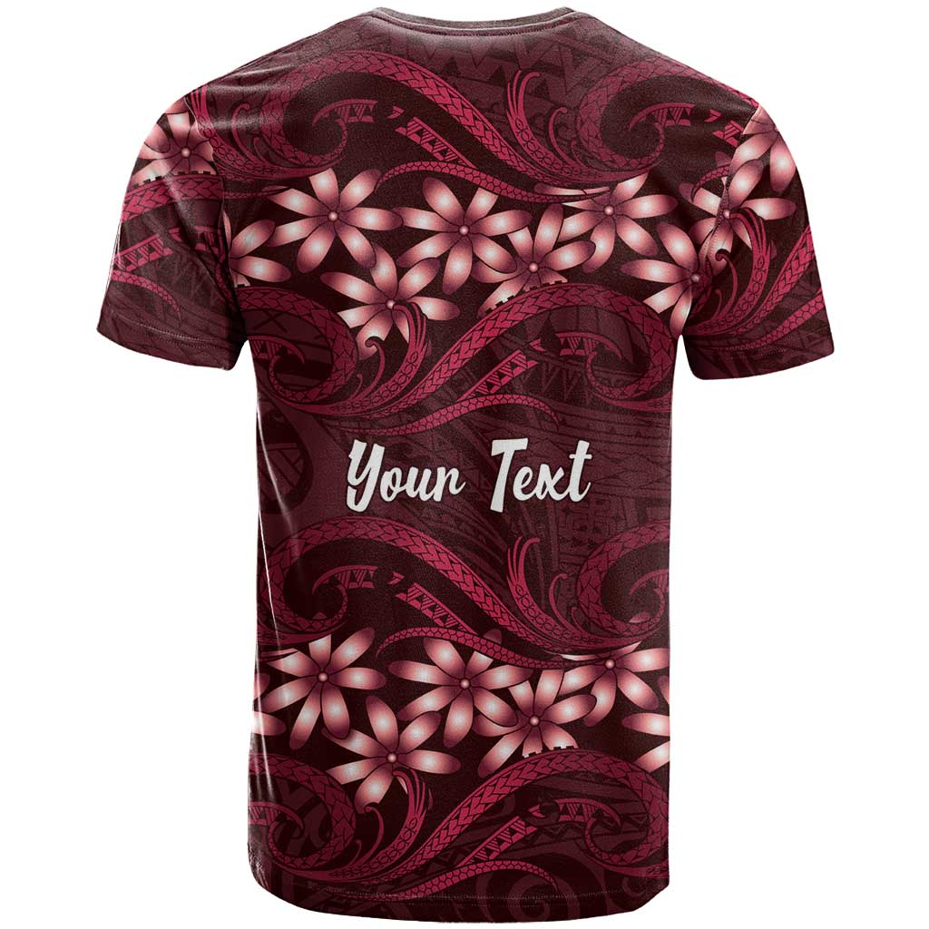 Personalised Cook Islands Mangaia T Shirt Tiare Maori Polynesian Waves Tattoo LT14 - Polynesian Pride