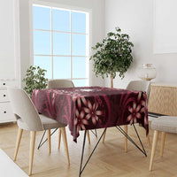Personalised Cook Islands Mangaia Tablecloth Tiare Maori Polynesian Waves Tattoo LT14 - Polynesian Pride