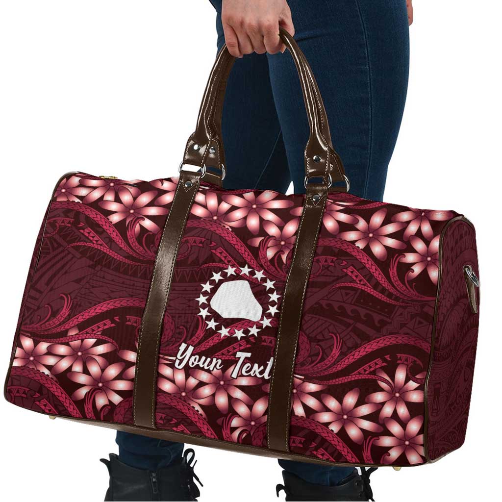 Personalised Cook Islands Mangaia Travel Bag Tiare Maori Polynesian Waves Tattoo LT14 - Polynesian Pride