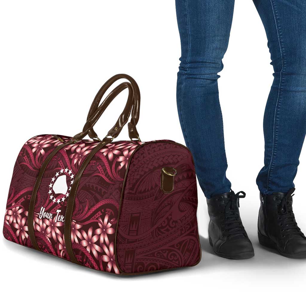 Personalised Cook Islands Mangaia Travel Bag Tiare Maori Polynesian Waves Tattoo LT14 - Polynesian Pride