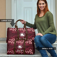 Personalised Cook Islands Mangaia Travel Bag Tiare Maori Polynesian Waves Tattoo LT14 - Polynesian Pride