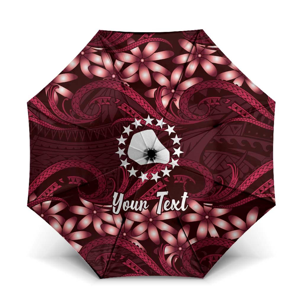 Personalised Cook Islands Mangaia Umbrella Tiare Maori Polynesian Waves Tattoo