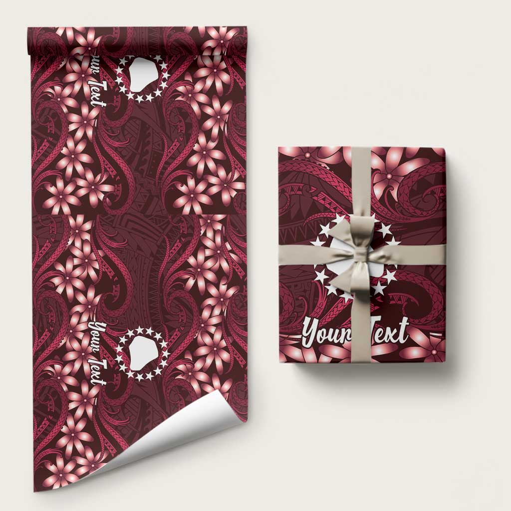 Personalised Cook Islands Mangaia Wrapping Paper Tiare Maori Polynesian Waves Tattoo