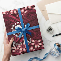 Personalised Cook Islands Mangaia Wrapping Paper Tiare Maori Polynesian Waves Tattoo LT14 - Polynesian Pride