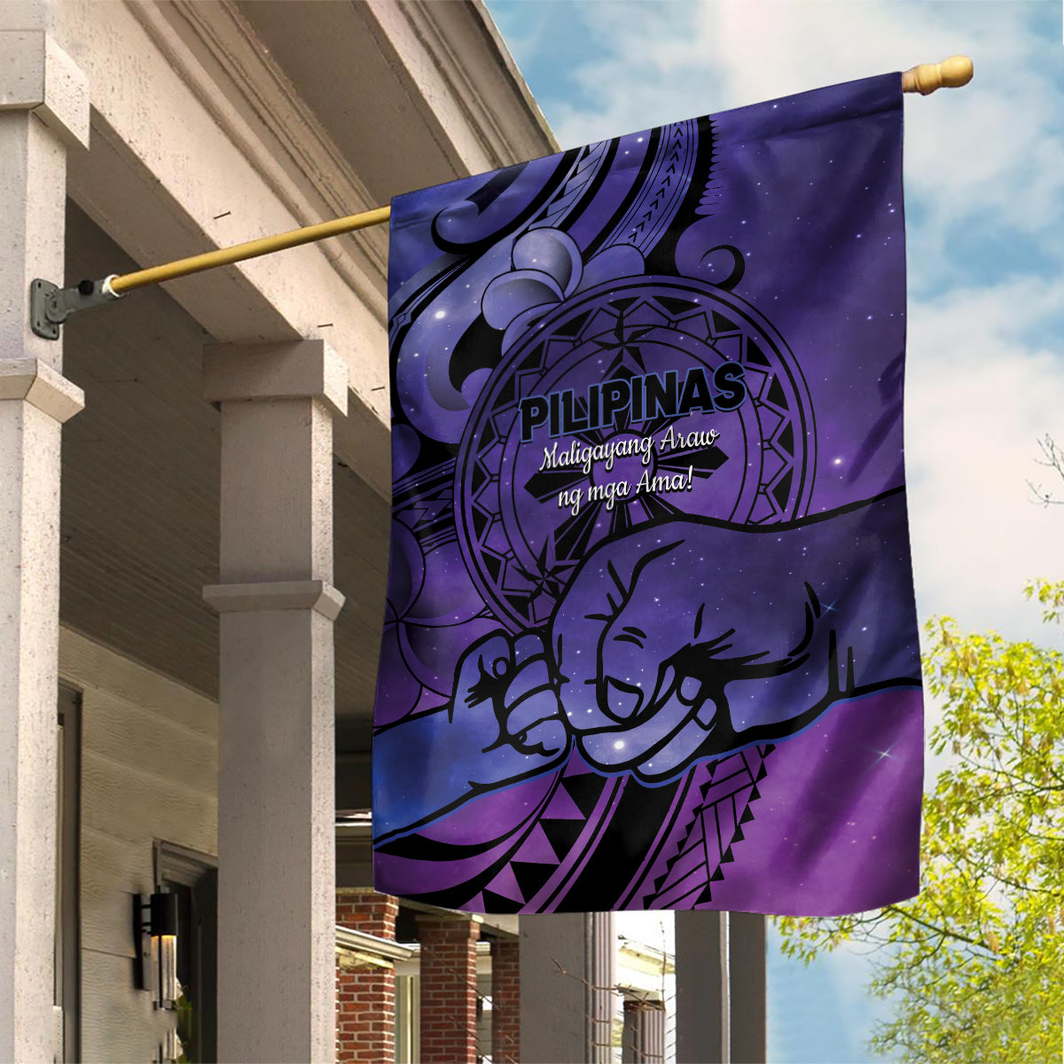 Philippines Father's Day Garden Flag Polynesian Tattoo Galaxy Vibes