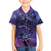 Philippines Father's Day Hawaiian Shirt Polynesian Tattoo Galaxy Vibes