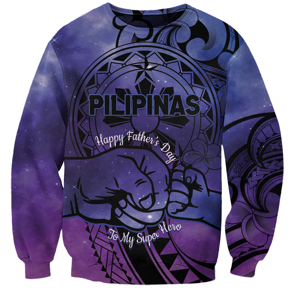 Philippines Father's Day Sweatshirt Polynesian Tattoo Galaxy Vibes