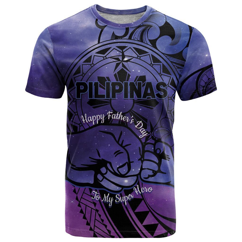 Philippines Father's Day T Shirt Polynesian Tattoo Galaxy Vibes