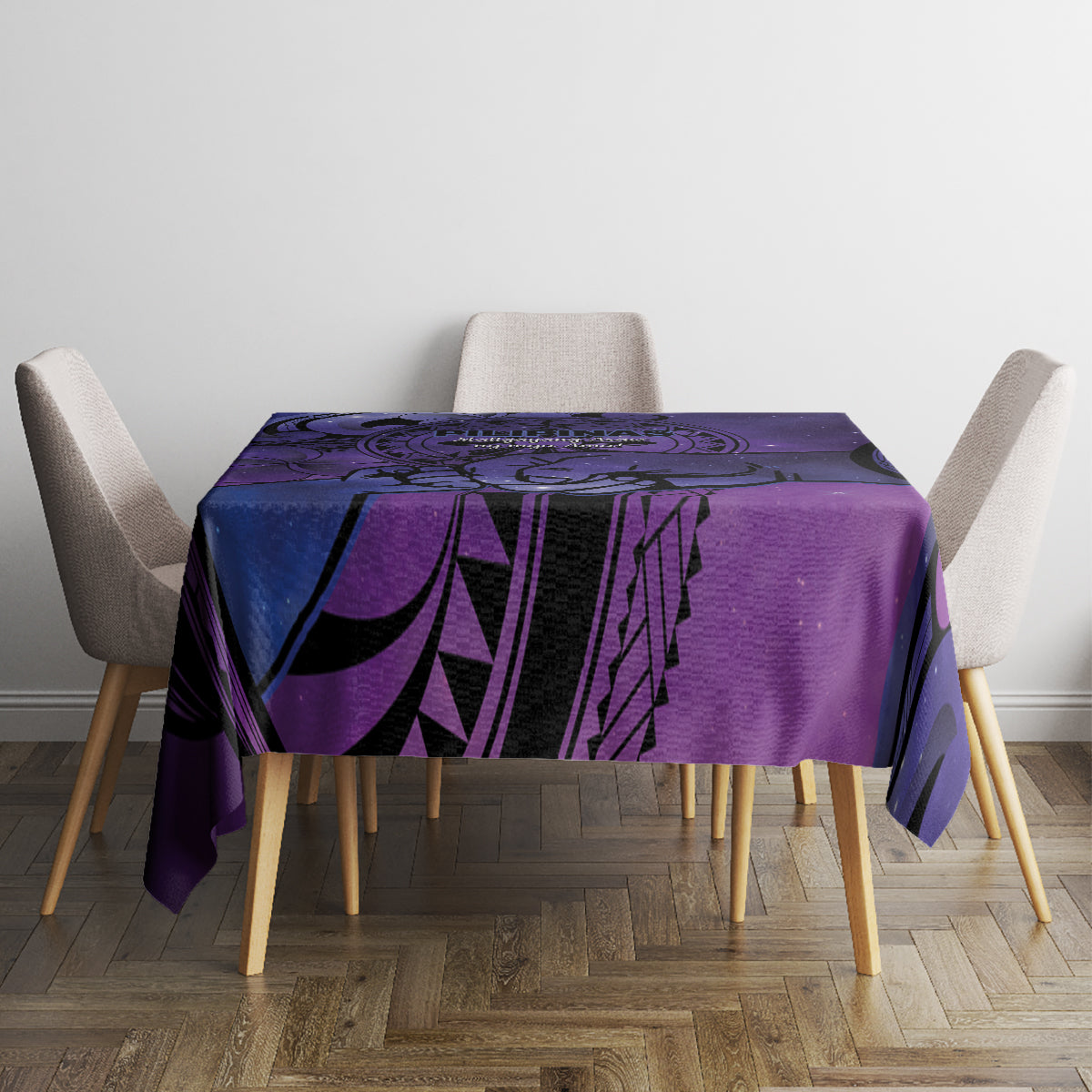 Philippines Father's Day Tablecloth Polynesian Tattoo Galaxy Vibes