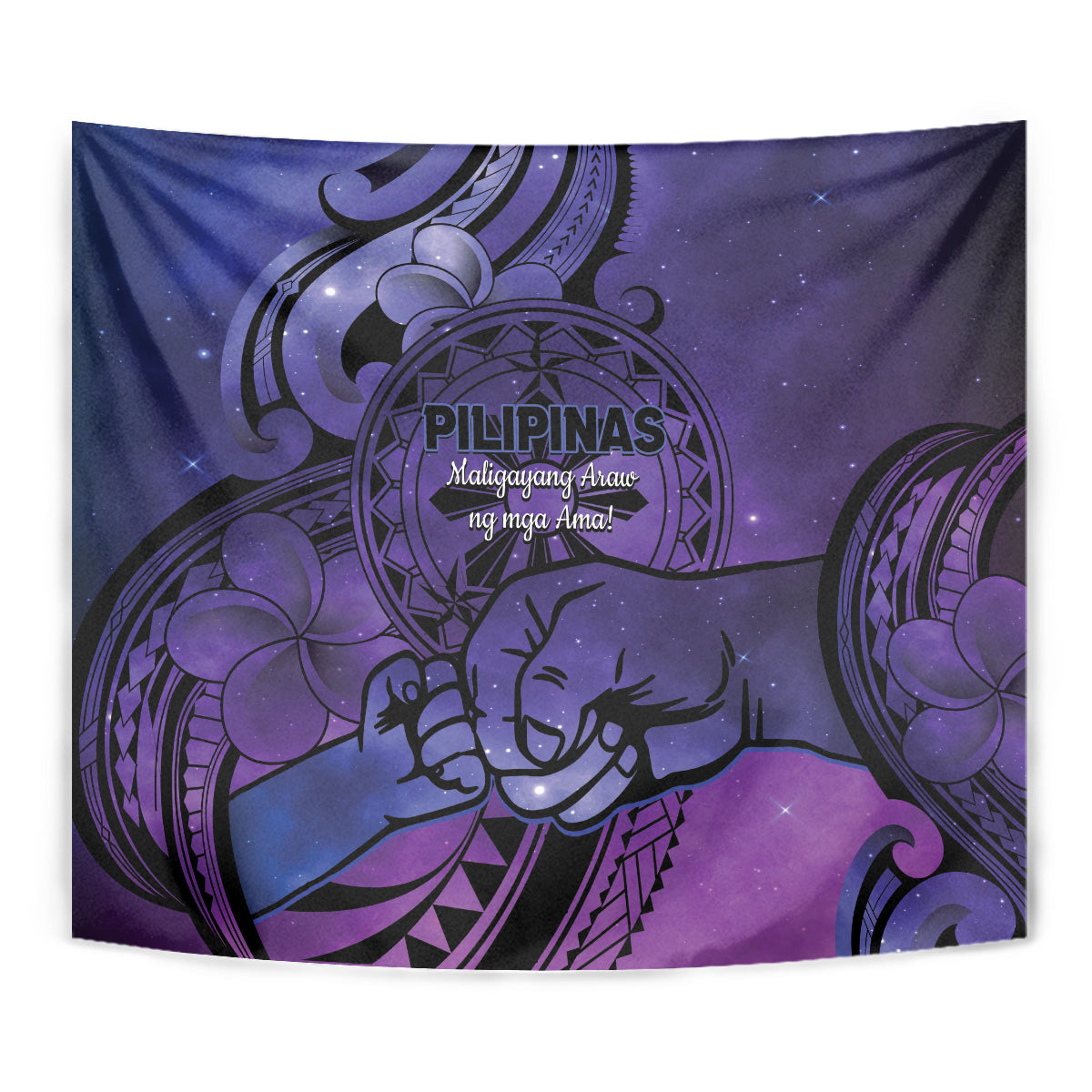 Philippines Father's Day Tapestry Polynesian Tattoo Galaxy Vibes