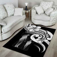 Guam Father's Day Area Rug Chamorro Latte Stone Polynesian Pattern