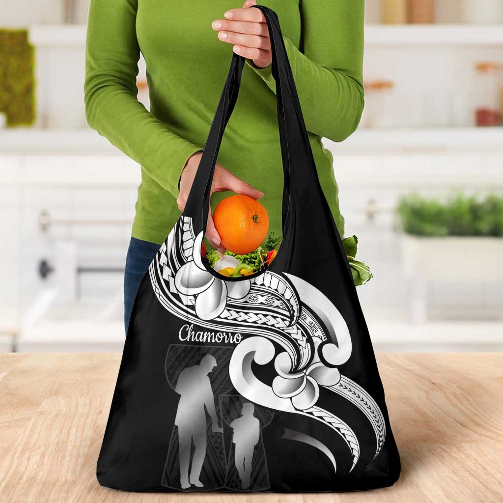 Guam Father's Day Grocery Bag Chamorro Latte Stone Polynesian Pattern LT14 - Polynesian Pride