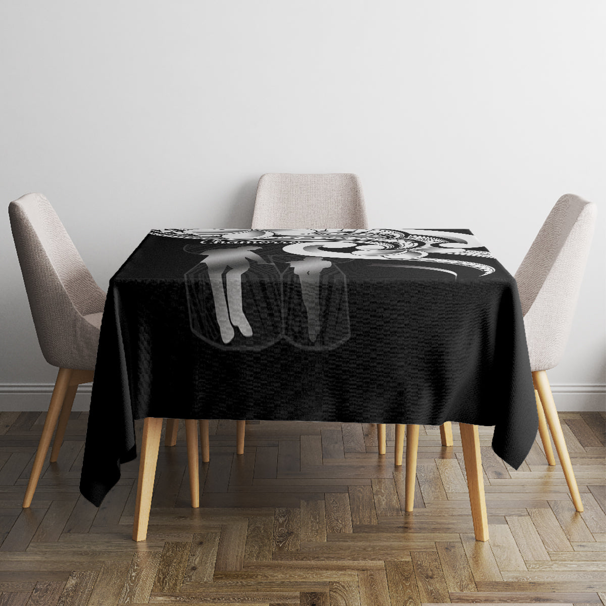 Guam Father's Day Tablecloth Chamorro Latte Stone Polynesian Pattern