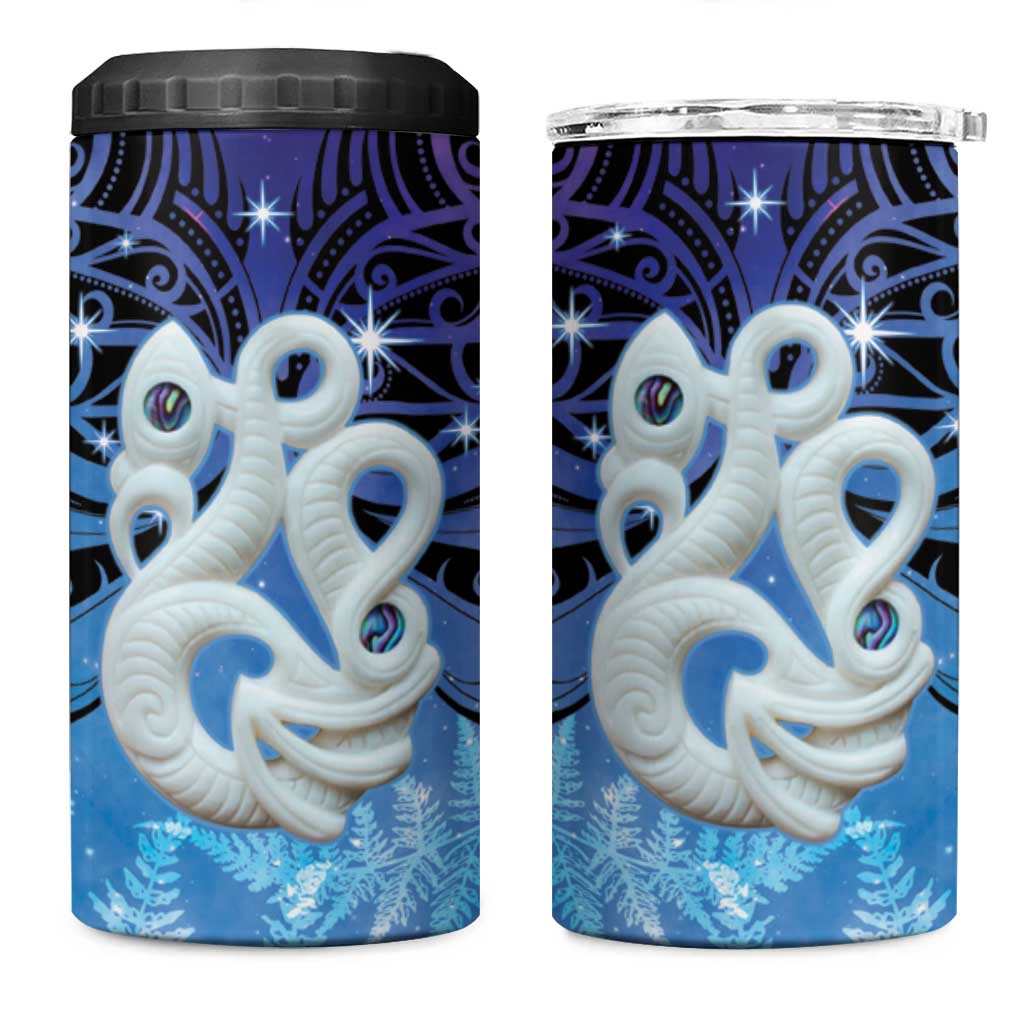 New Zealand Matariki 4 in 1 Can Cooler Tumbler Aotearoa Maori New Year Manaia Galaxy Vibes