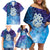 New Zealand Matariki Family Matching Off Shoulder Short Dress and Hawaiian Shirt Aotearoa Maori New Year Manaia Galaxy Vibes