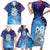 New Zealand Matariki Family Matching Short Sleeve Bodycon Dress and Hawaiian Shirt Aotearoa Maori New Year Manaia Galaxy Vibes