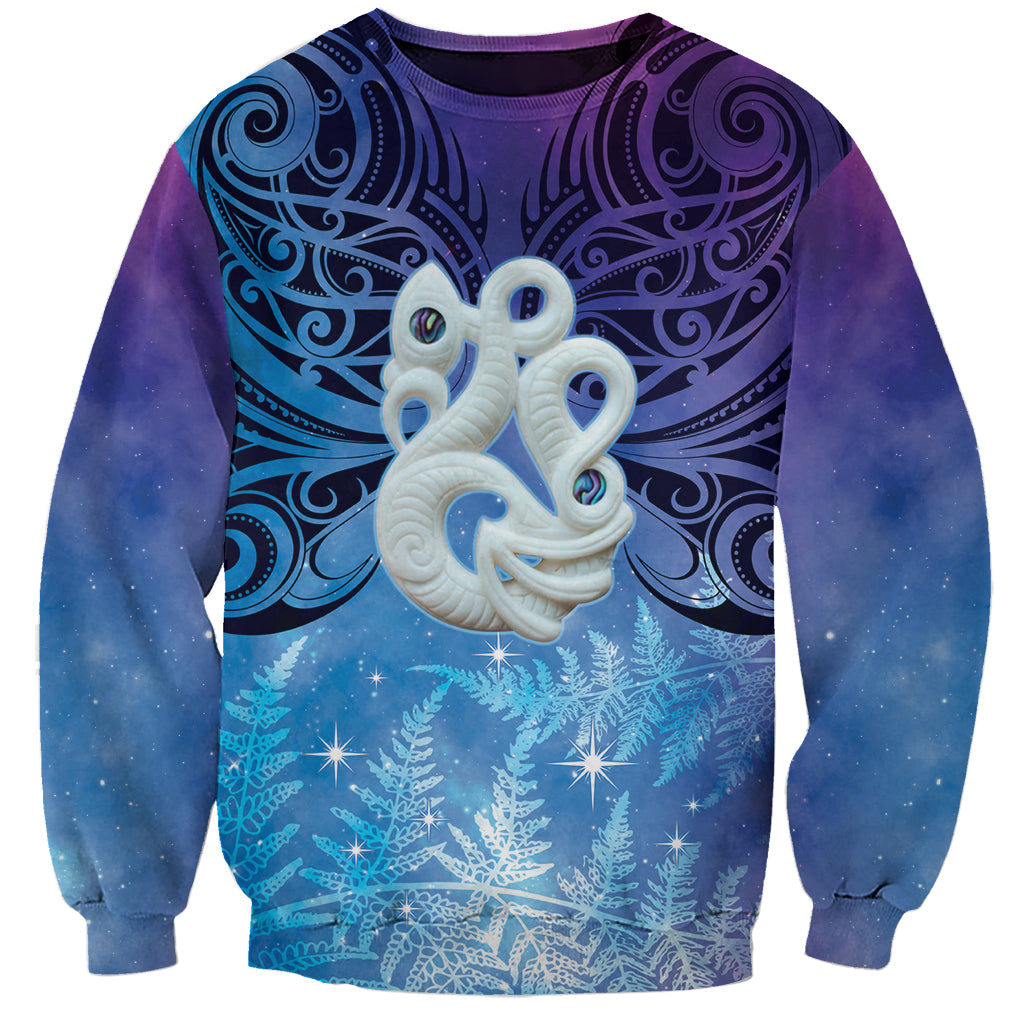 New Zealand Matariki Sweatshirt Aotearoa Maori New Year Manaia Galaxy Vibes