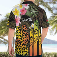 Personalised Vanuatu Independence Day Hawaiian Shirt Carving Drum Sand Drawing Turtle LT14 - Polynesian Pride