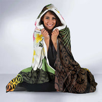 Personalised Vanuatu Independence Day Hooded Blanket Carving Drum Sand Drawing Turtle LT14 - Polynesian Pride