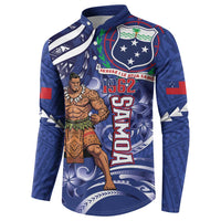 Samoa Independence Day Button Sweatshirt 1962 Proud Samoan Warrior LT14 - Polynesian Pride
