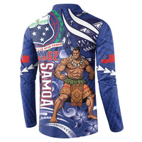 Samoa Independence Day Button Sweatshirt 1962 Proud Samoan Warrior LT14 - Polynesian Pride