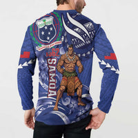 Samoa Independence Day Button Sweatshirt 1962 Proud Samoan Warrior LT14 - Polynesian Pride