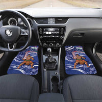 Samoa Independence Day Car Mats 1962 Proud Samoan Warrior LT14 Set 2pcs - Front Blue - Polynesian Pride