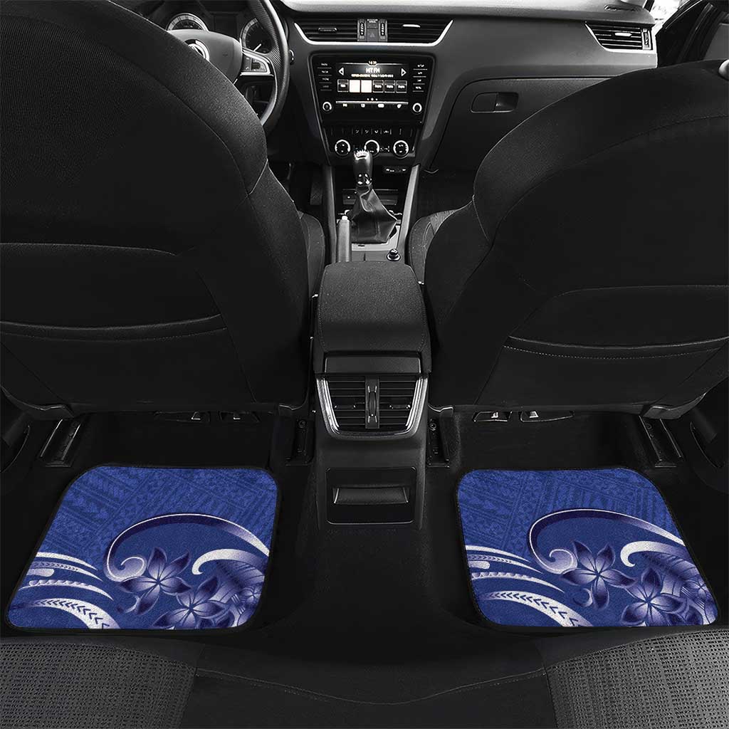 Samoa Independence Day Car Mats 1962 Proud Samoan Warrior LT14 Set 2pcs - Back Blue - Polynesian Pride