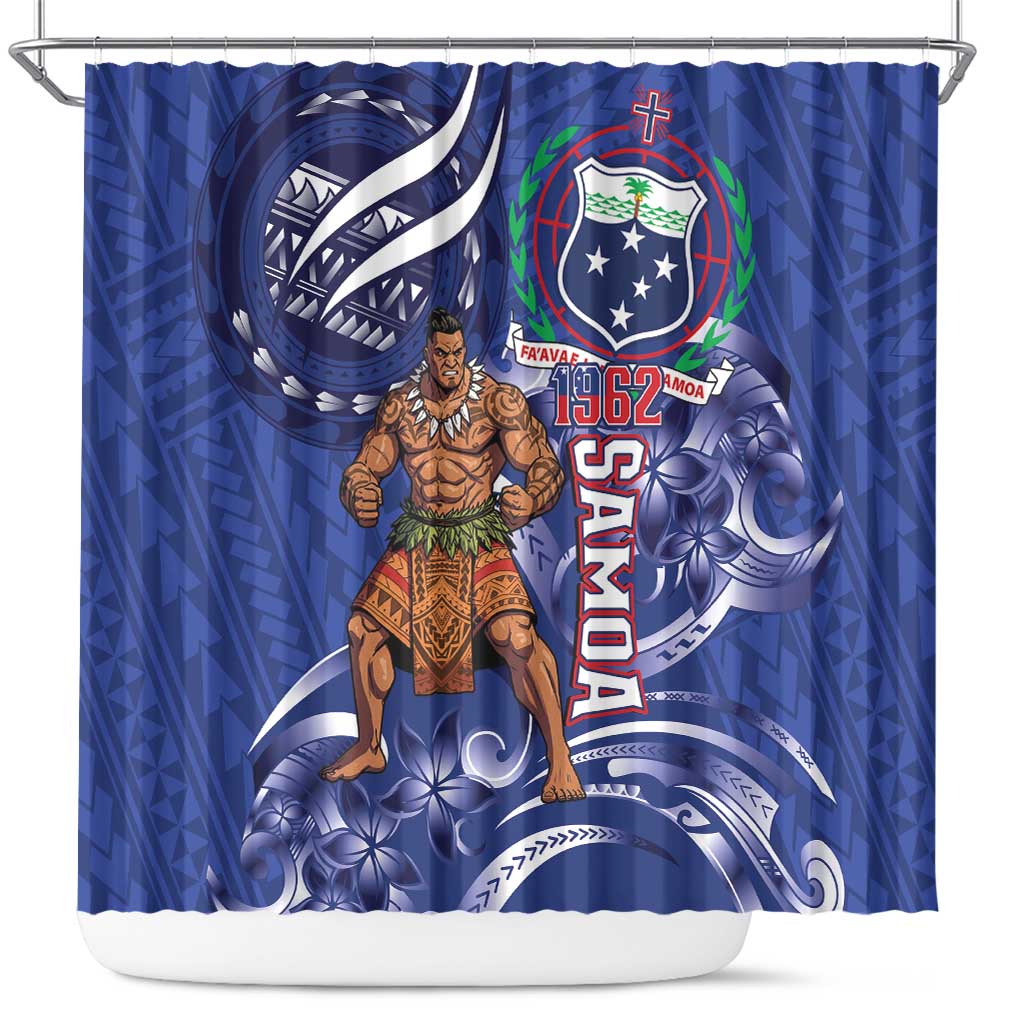 Samoa Independence Day Shower Curtain 1962 Proud Samoan Warrior